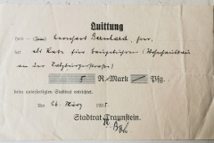Quittung Stadt TS