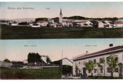 Amerang-Eisenbahn-u.-Schloss-u.-Gasthof-zur-Post-gel.-1909