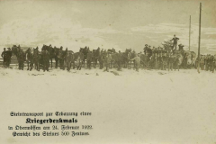 Oberwoessen-Kriegerdenkmal-Steintransport-1922-12er-Pferdegespann-b