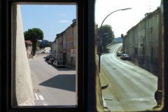 Blick in die Scheibenstraße - beides historisch