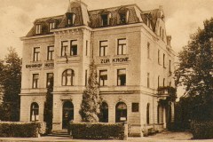 Hotel zur Krone wurde am 18. April 1945 bei einen Bombenangriff der US-Airforce zerstört.