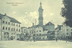 Maxplatz um 1910 - bereits mit elektrischer Straßenlaterne